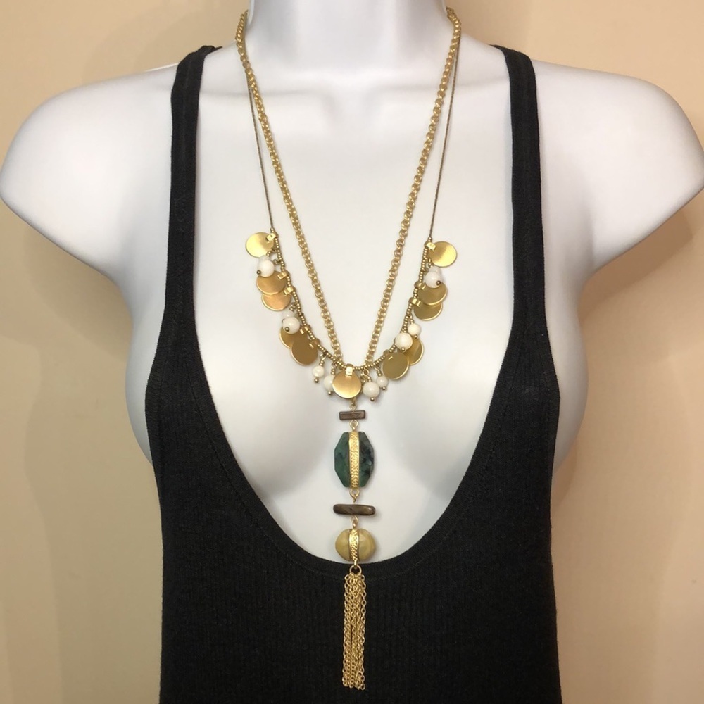 Curated bundle Lucky Brand + Boho Style Layered Statement Look Necklaces - Picture 7 of 7